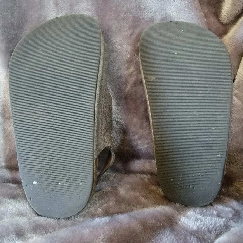 Gap Earth Sandal Kids 7 Blue Grey Argyle Good Buckle Cork Footbed 689190-00
